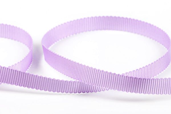 Лента репсовая (в рубчик) с зубчатым краем 10.0 мм / 25±1 метров, 430 св.сиреневый, Gamma PTGR-10