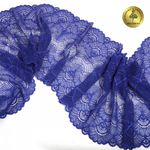 Кружево бельевое эластичное 195 мм / 3 м, 8034 цв.F223 синий ультрамарин, Kruzhevo