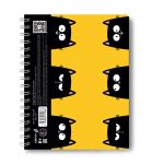 Тетрадь-перевертыш ученическая общая, A5 96 л. на гребне 65 г/м², белизна 100 %, 4 шт, клетка, 01215 Чёрный кот, Светоч Т119