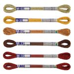 Мулине Gamma набор металлик, цв.01 Листопад, 6 мотков по 8 метров