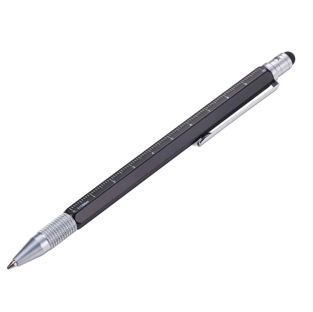 Ручка шариковая Troika многофункциональная Construction Slim, металл, 14.6х0.9х1.1 см, черный