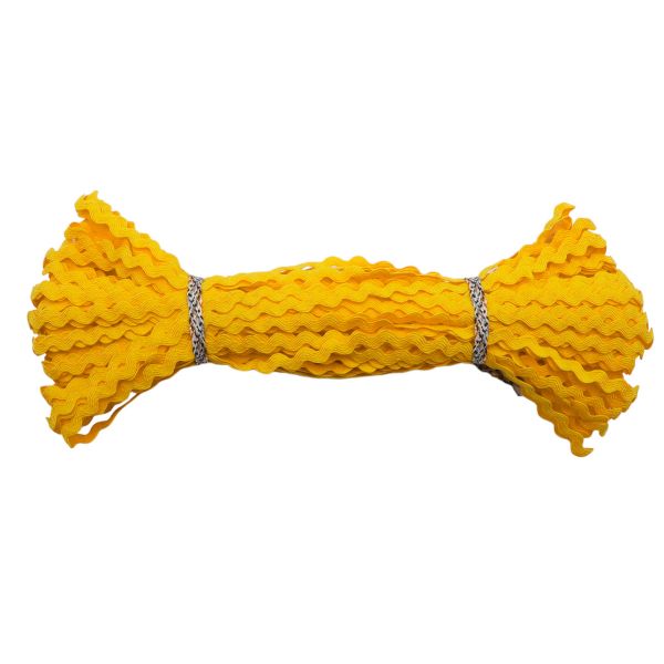 Тесьма вьюнчик 9 мм, 30м (желтый), 30 м