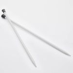 Спицы прямые Knit Pro Basix Aluminum 5 мм / 25 см, алюминий, серебристый, 2 шт, 45206