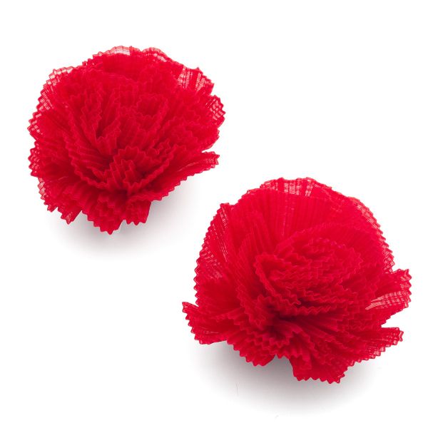 Бант декоративный ⌀11 см, 10 шт, красный, С403