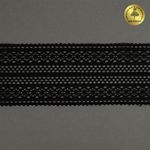 Кружево стрейч (эластичное) 50 мм / 10 метров, TBY.8035, цв.02 черный, Kruzhevo