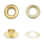 Люверсы металл ⌀_9.2 мм (внутр.), h6.32 мм (внутр.), №24, сталь, New Star, золото, уп≈1000 шт