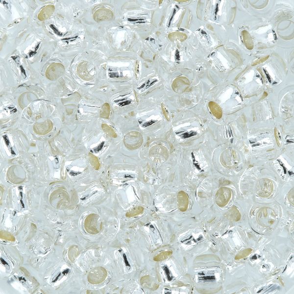 Бисер Toho 8/0 круглый (3 мм), 25 г (5х5 г), 0021 серебристый