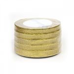 Лента металлизированная 10.0 мм / 22.85±1 метра, цв. золото, Magic4Hobby, упак. 5 шт