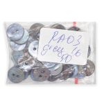 Пуговицы 2 прокола ракушка 16L (9мм) (Gray (серый)), 50 шт