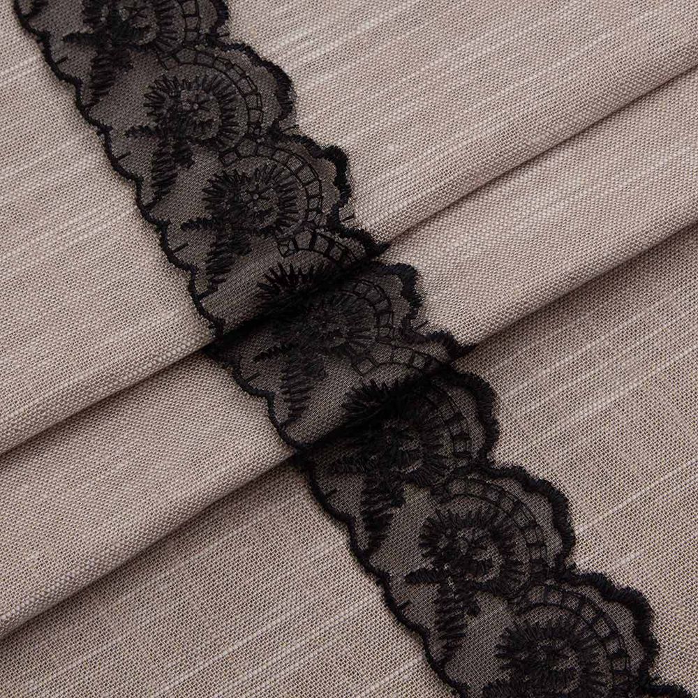 Кружево капроновое 45 мм / 6.8 м (±4 см) 0574-2020, черный