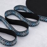 Стропа (ременная лента) 38 мм / 45.72 метра, [34.05 г/пог.м], с принтом 1-сторонняя, T0736 голубой/черный, 3Al359