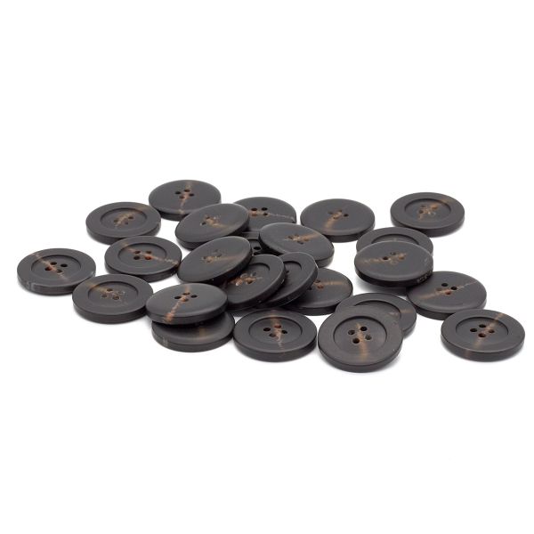 Пуговицы 4 прокола, (5453 черно-коричневый), 24 шт