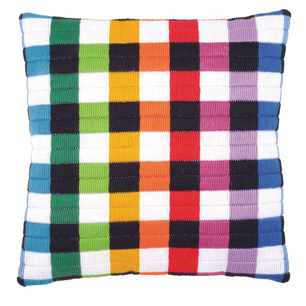 Vervaco, подушка Цветные квадраты, 40х40 см
