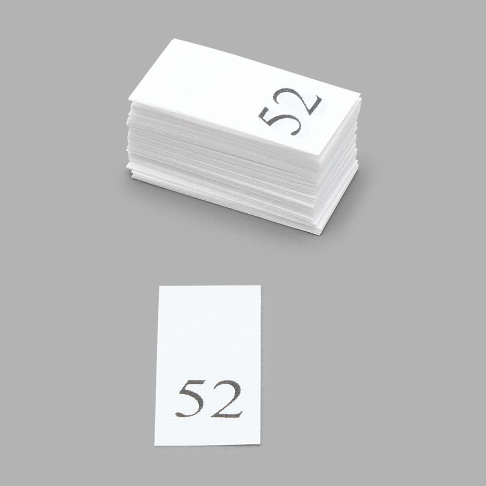 Этикетка-размерник, белый, 10х20 мм, 100 шт, 52