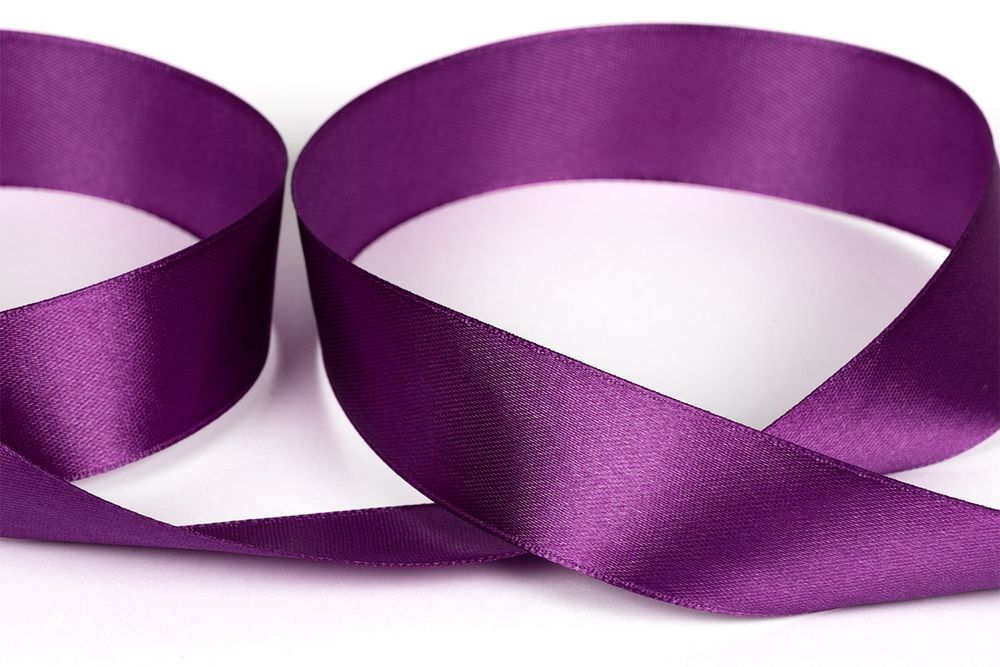 Лента атласная 1-сторонняя 25.0 мм / 33±2 метра, №529L(18-3324) лиловый, Gamma