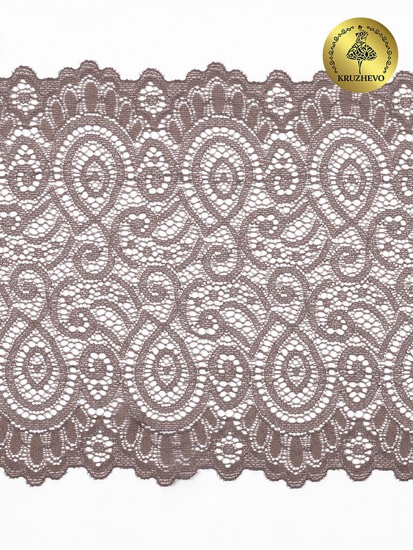 Кружево бельевое эластичное 180 мм / 3 метра, TBY.L1351, цв.010 капучино, Kruzhevo