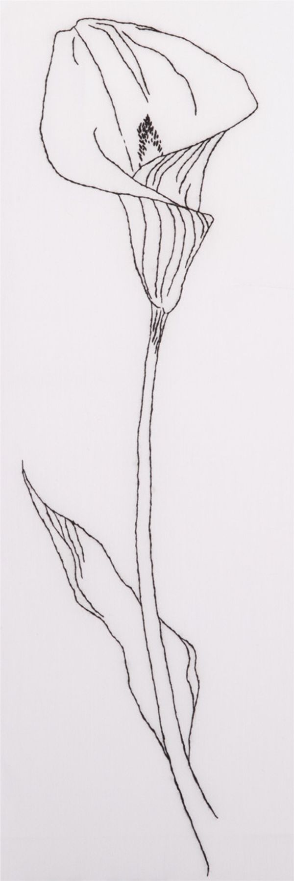 Набор для вышивания нитками Panna, Живая картина, Калла, 14х43 см