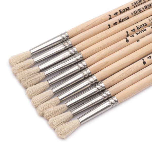 Кисть коза школьная №4,10 шт