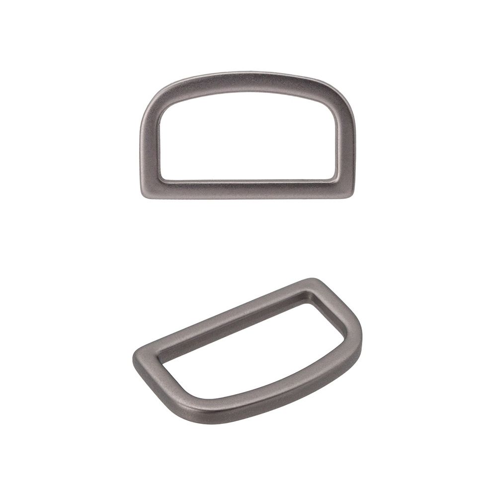 Полукольцо литое металл 15мм (18х11мм), черный никель (олово), MB2345, 6 шт