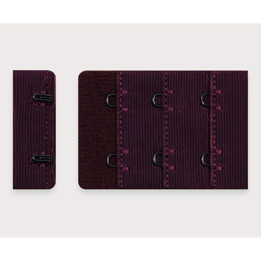 Застежки для бюстгальтера текстильные 2х3, 38 мм, 25 шт, 076 сливовое вино, Arta