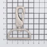 Карабин металл 38.0 мм (64х45 мм), серебро, 4 шт