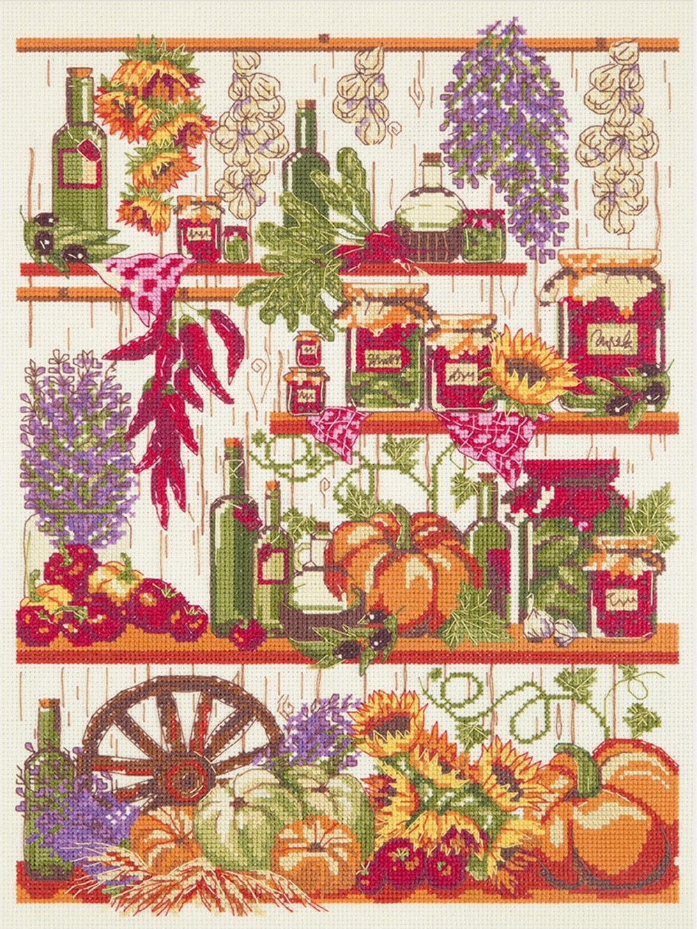 Набор для вышивания нитками Panna, Кладовая осени, 23х32,5 см