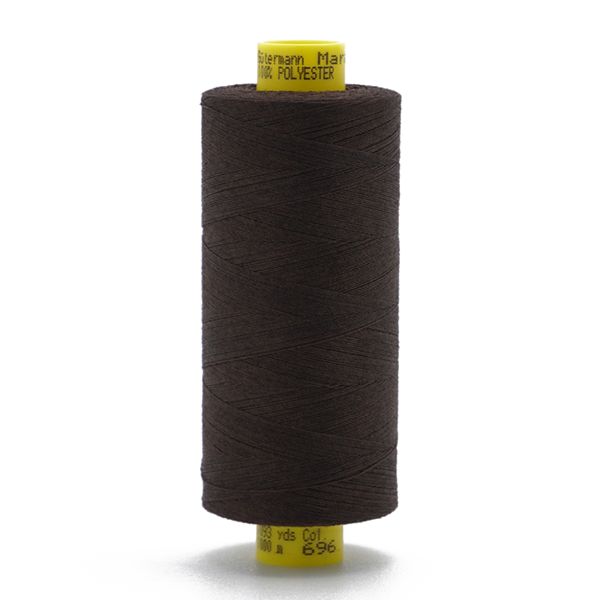 Нитка особо тонкая Gutermann Mara №150 (150/2), 1000 м, 713953, цв. 696 темный шоколад, 1 катушка