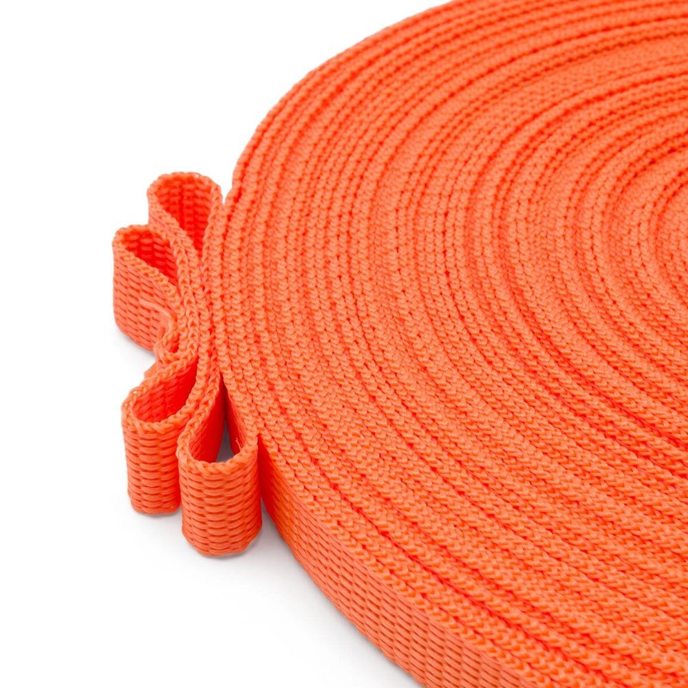Стропа (ременная лента) 15 мм / 25 метров, толщ. 1.0 мм, [7.9 г/пог.м], 100% п/п, 4 оранжевый