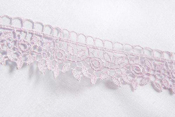 Кружево гипюр (плетёное) 30 мм / 10 м, сиреневый, Gamma GGM-3001