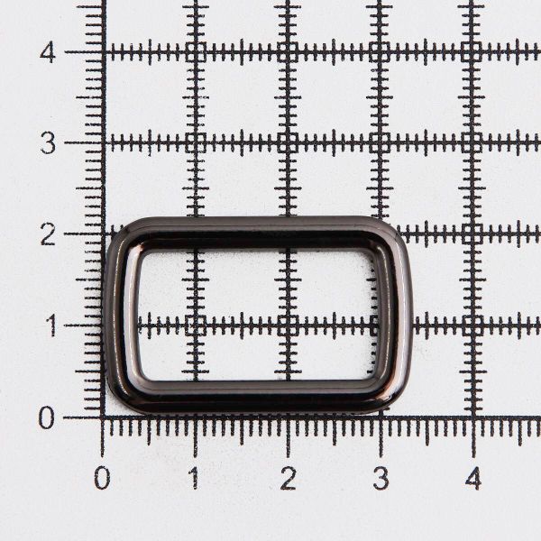 Рамка прямоугольная металл 25 мм /33х21 мм/ чер.никель, ГУ12749, 4 шт