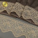 Кружево на сетке широкое 110 мм, 40485, цв.N6115 бежевый уп.13.7м, Kruzhevo