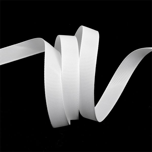 Лента репсовая (в рубчик) 15.0 мм, 029 белый, уп. 27,4м