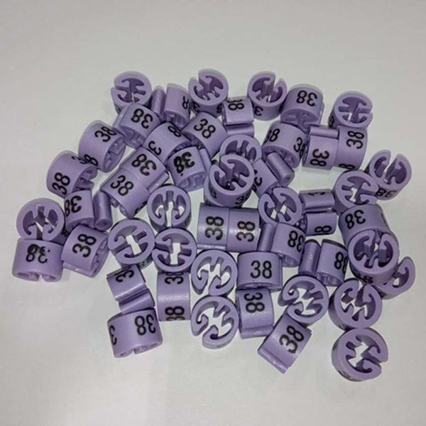 Размерник на вешалку (38 сиреневый), 50 шт