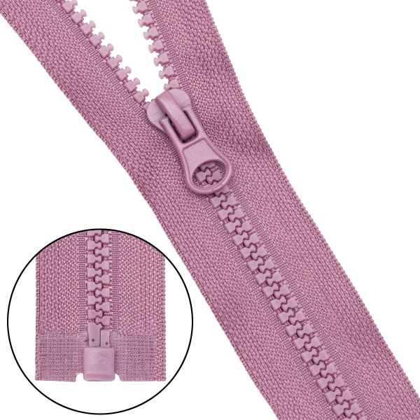 Молния трактор Т5 (5 мм) 1 зам., разъем., 75 см, 069 пыльная темная роза, 10 шт