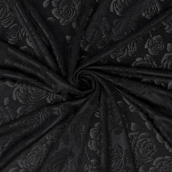 Сетка бельевая эластичная 155 г/м², шир.120 см / 1 метр, жаккард, цв.черный /OLG017/1/
