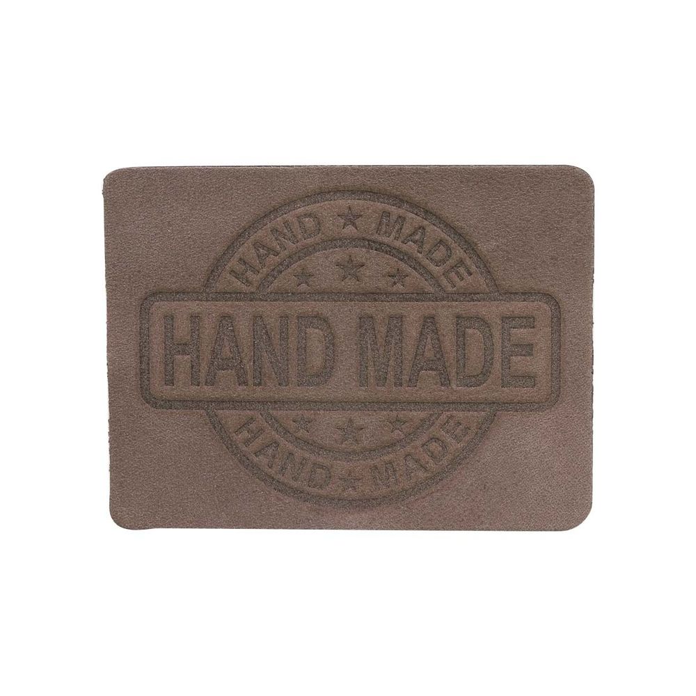 Термоаппликация из кожи Hand Made 7х5,25см, 100% кожа, 53 светлый шоколад