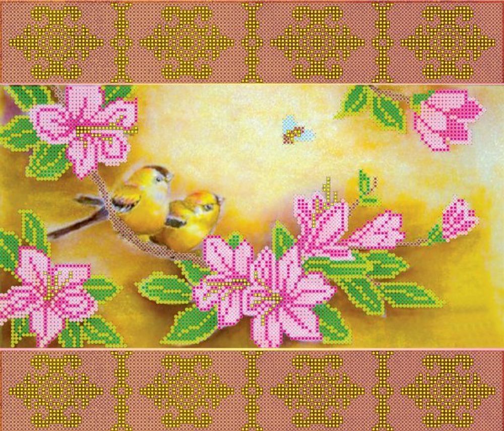 Рисунок для вышивания Абрис Арт (холст), AC-102 Весеннее цветение 30х26 см