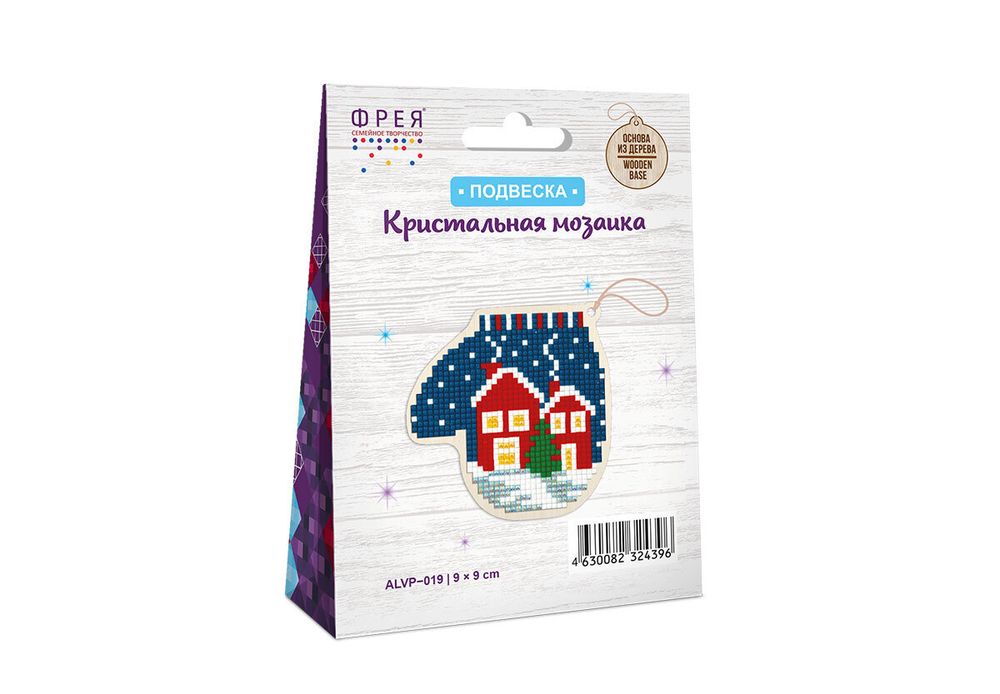 Алмазная (кристальная) мозаика Фрея, подвеска Рукавичка, 9х9 см