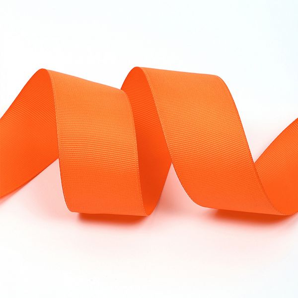 Лента репсовая (в рубчик) 38.0 мм, 668 оранжевый уп. 27,4м