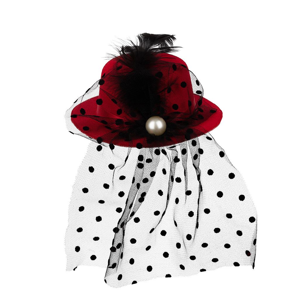 Шляпа заколка, 01 красная, Boomzee PBZ-01