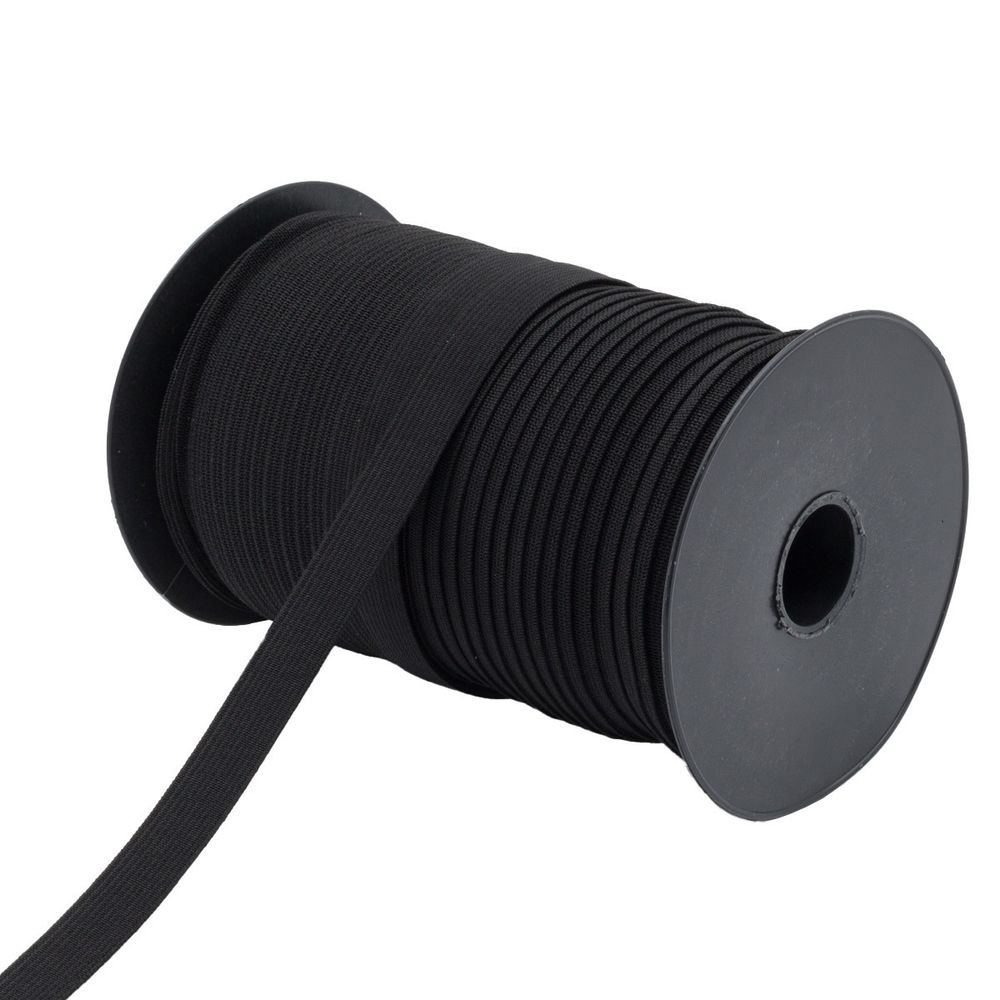 Резинка тканая 15.0 мм / 50 метров, 9.33 г/м, черная г, 61-22-426/15