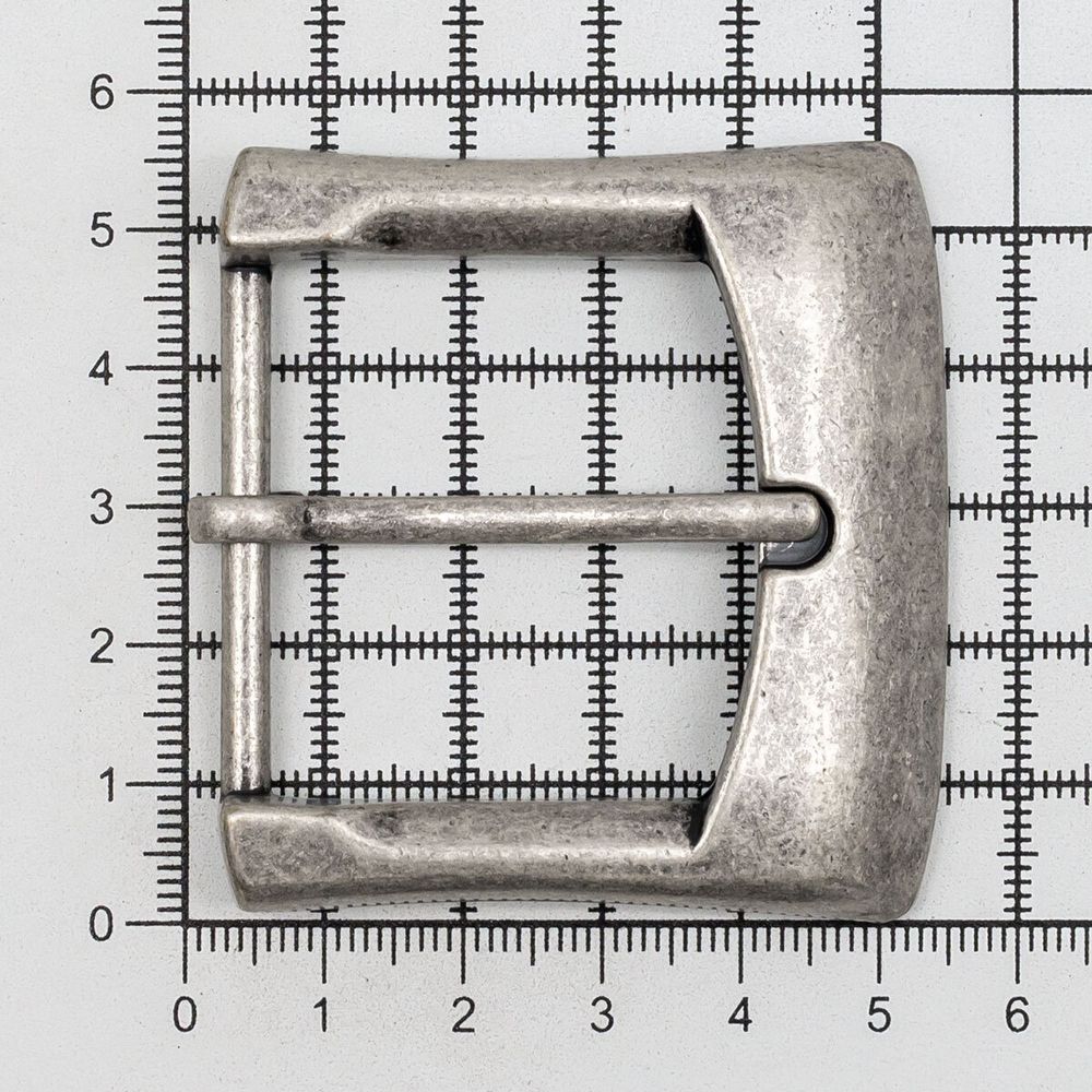 Пряжка ременная металл 40 мм. т. серебро, 2 шт, BIG