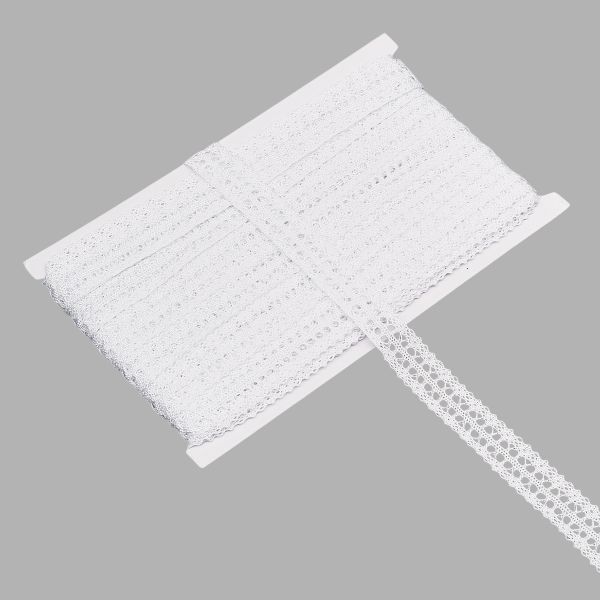 Кружево вязаное (тесьма) 16.5 мм / 13.72 метра, белый, 3AR3388