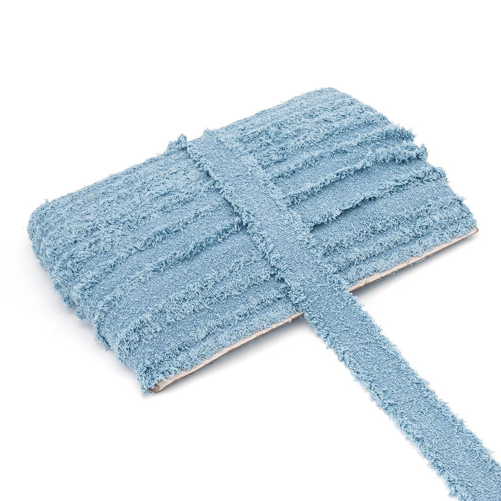 Тесьма отделочная твидовая 40 мм / 41.14 метра, голубой, 3Al286