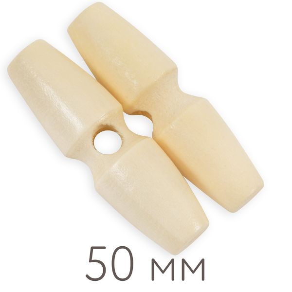 Пуговицы деревянные 50 мм, 24 шт, дерево, №277 бежевый, Blitz DRN 0121