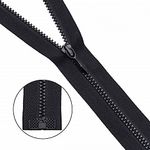 Молния трактор Arta Т5 (4.5 мм) 1 зам., разъем., 55 см, цв. 077 черный, уп.5 шт