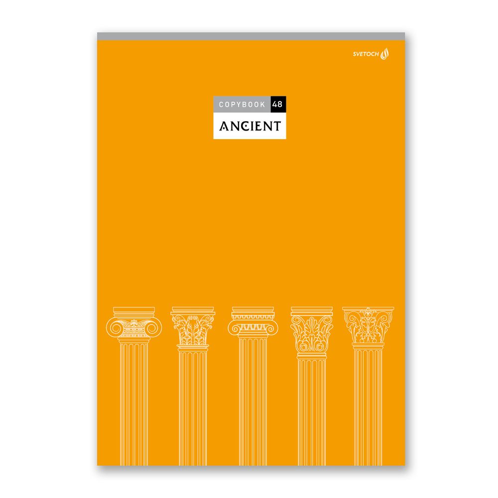 Тетрадь ученическая общая, A4 48 л. на скобе 65 г/м², белизна 100%, 6 шт, клетка, 000455 Янтарное сияние, Светоч 48ТСК4_0_2_1