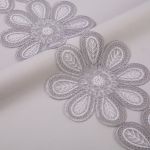 Кружево на сетке широкое 160 мм / 11 м, серый, Gamma GFLM-24160