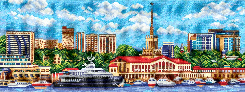 Набор для вышивания нитками Panna, Летний Сочи, 36,5х14 см