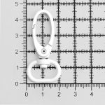 Карабин металл 15.0 мм (43х22 мм), белый лак, ГУ12849, 4 шт
